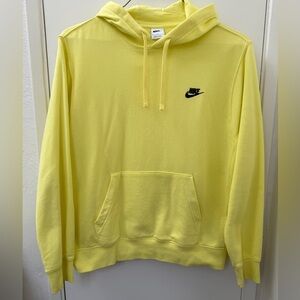 100% Cotton Nike Yellow Pullover Hoodie - Men large